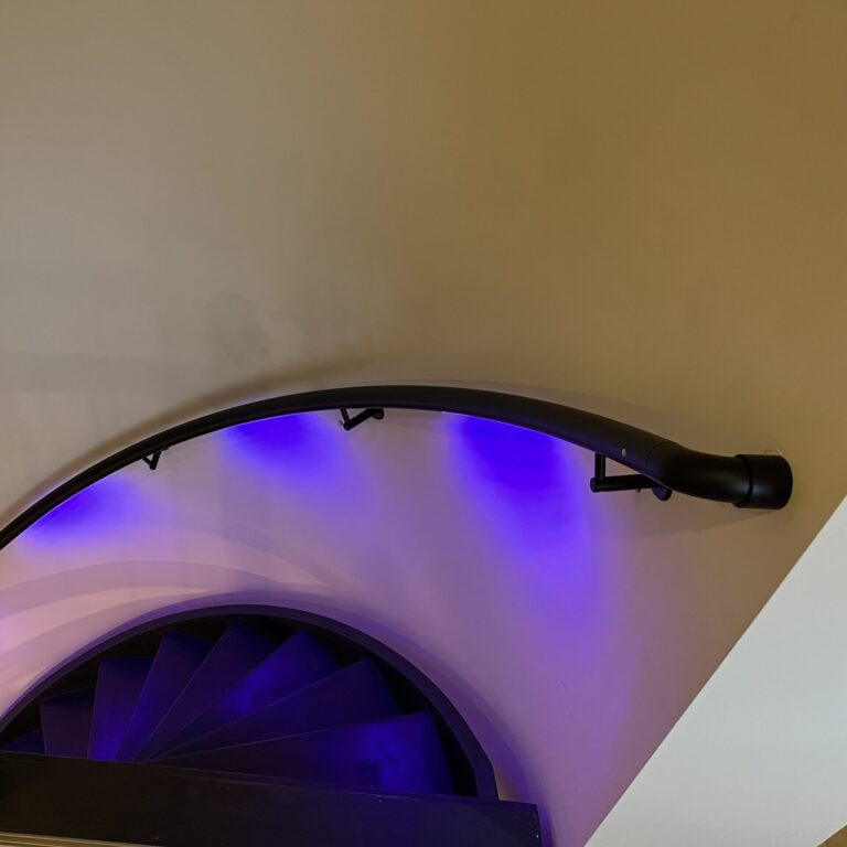 zwarte leuning met led