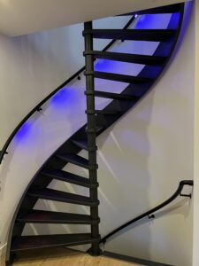 zwarte leuning met led